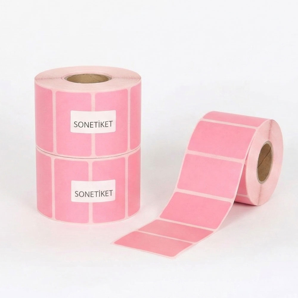 60mm x 40mm Pembe Eczane Etiketi - Görsel 2