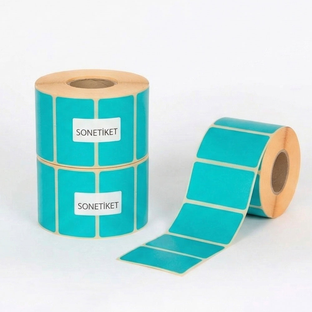 60mm x 40mm Turkuaz Eczane Etiketi - Görsel 2